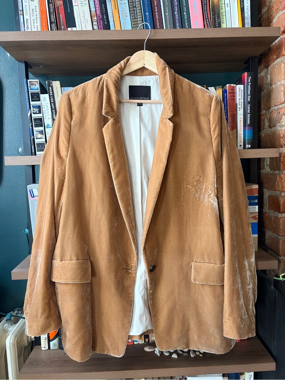 Banana Republic Golden-Tan Velvet Blazer